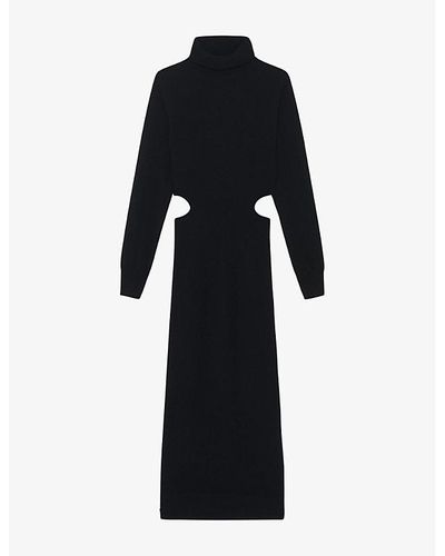 IRO Isao Cut-out Cashmere Maxi Dress - Black