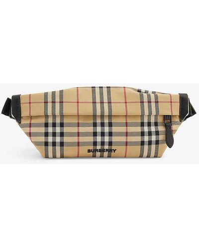 Burberry Stevie Check-print Woven Belt Bag - Multicolour