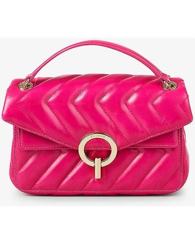 Sandro Yza Leather Shoulder Bag - Pink