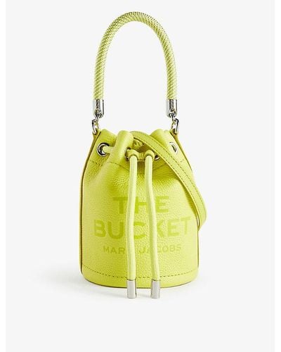 Marc Jacobs The Leather Mini Bucket Bag - Yellow
