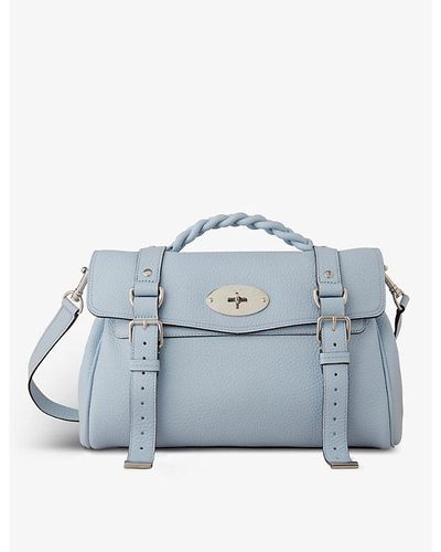 Mulberry Alexa Grained Leather Satchel Bag - Blue
