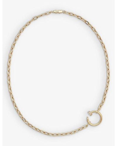 Cartier Juste Un Clou 18ct Rose-gold And Diamond Necklace - White