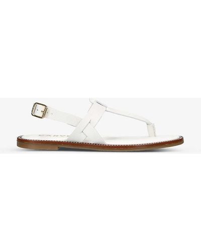 Carvela Kurt Geiger Horizon T-bar Leather Sandals - White