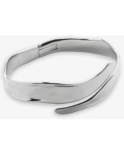 Monica Vinader Wave Wrap Sterling-silver Cuff - White