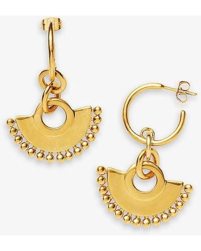 Missoma Zenyu Chandelier 18ct Yellow -plated Brass Hoop Earrings - Metallic