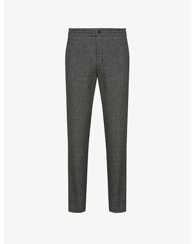 HUGO Check Woven Trousers - Grey