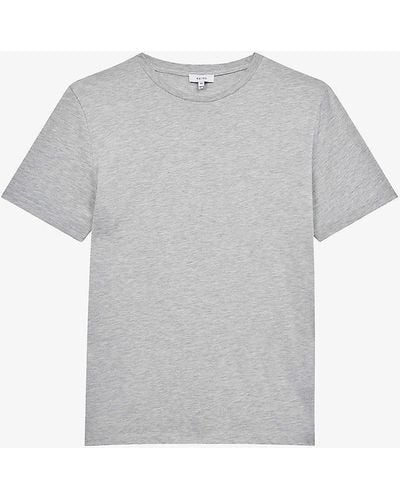 Reiss Bless Crewneck Cotton-jersey T-shirt X - Grey