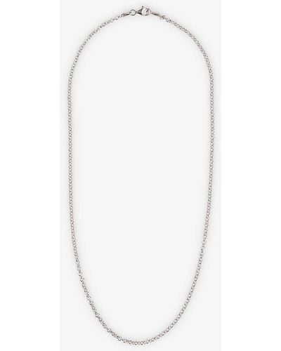 Serge Denimes Rolo Sterling- Chain Necklace - White
