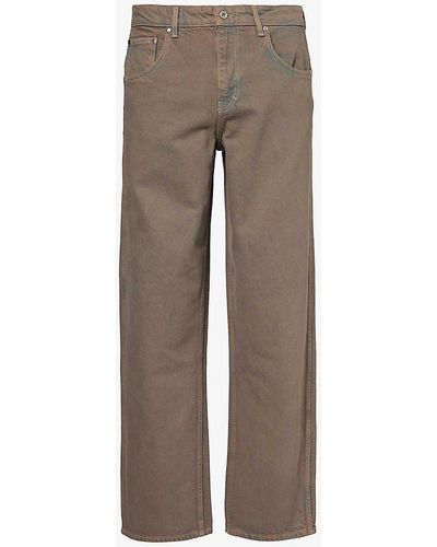 Represent R3 Faded-wash Wide-leg Jeans - Grey