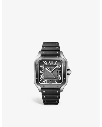 Cartier Crwssa0037 Santos De And Interchangeable Strap Automatic Watch - Multicolour
