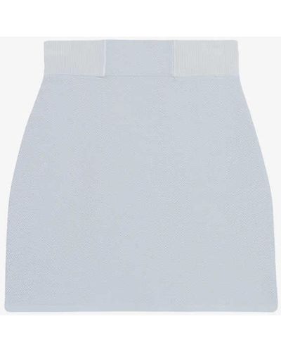 Claudie Pierlot Ribbed-waistband Knitted Mini Skirt - White