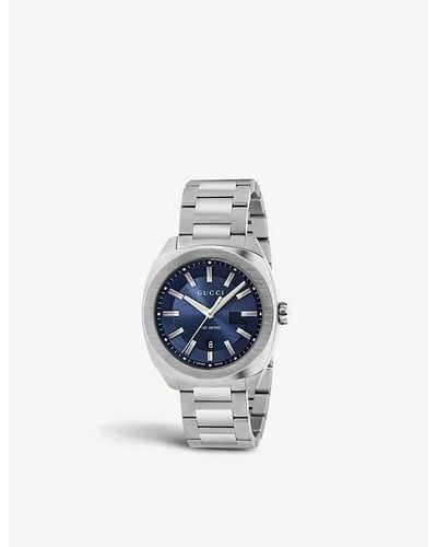 Gucci Ya142303 Cushion Stainless-steel Quartz Watch - Blue