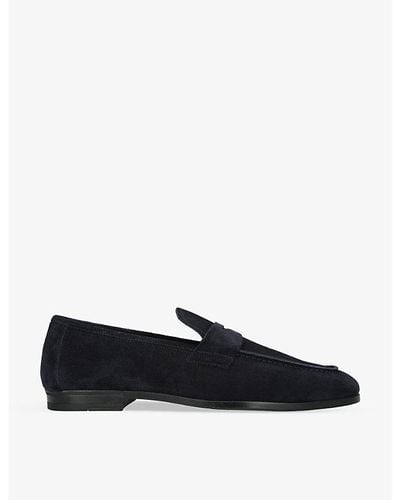 Tom Ford Vy Sean Tonal-stitching Suede Loafers - Blue