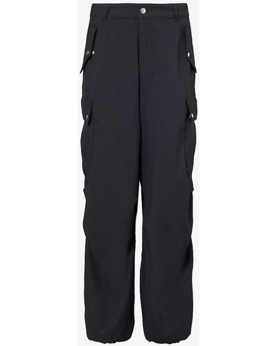 Rhude Seer Relaxed-fit Wide-leg Woven Trousers - Blue