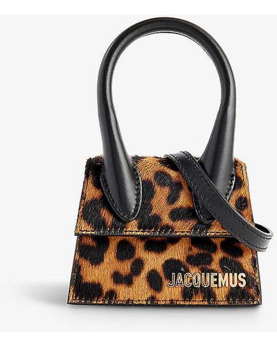 Jacquemus Le Chiquito Leopard-print Leather Top-handle Bag - Multicolour