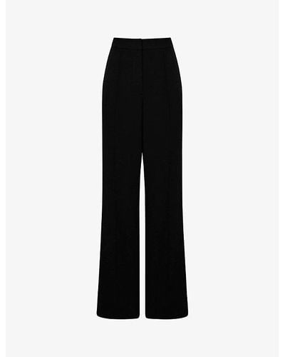 Reiss Aleah Wide-leg Woven Trousers 1 - Black