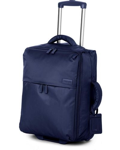 Lipault Blue Foldable Two-wheel Cabin Suitcase 55cm