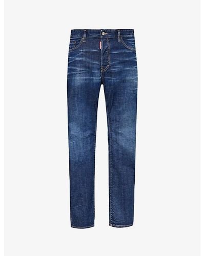 DSquared² Straight-leg Regular-fit Stretch-denim Jeans - Blue