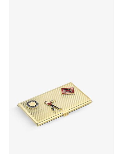 Cartier Diabolo De Lacquered Golden-finish Metal Card Holder - Metallic