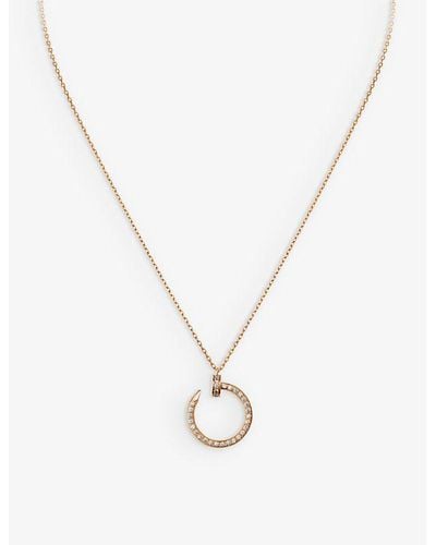 Cartier Juste Un Clou 18ct Rose-gold And 0.38ct Diamond Pendant Necklace - Metallic