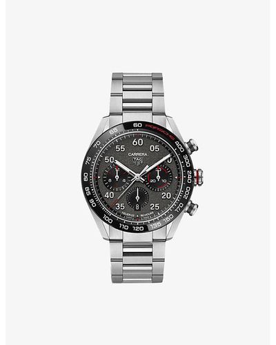 Tag Heuer Cbn2a1f.ba0643 Carrera Porsche Stainless-steel And Ceramic Automatic Watch - Metallic