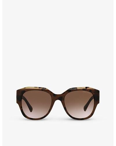Giorgio Armani Ar8140 Square-frame Tortoiseshell Acetate Sunglasses - Brown