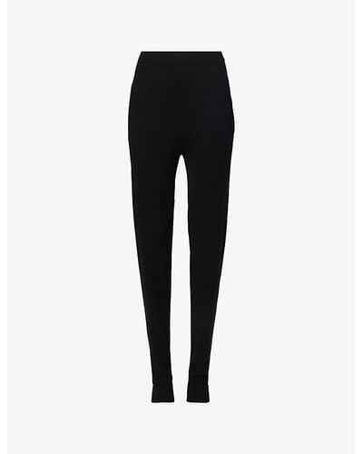 Saint Laurent Slim-fit Mid-rise Cashmere legging - Black