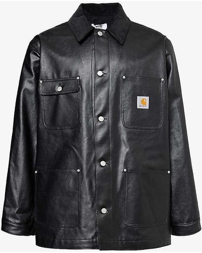 Junya Watanabe Man X Carhartt Wip Brand-patch Cotton Jacket - Black