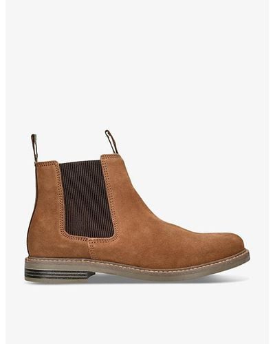 Barbour Farsley Suede Chelsea Boots - Brown
