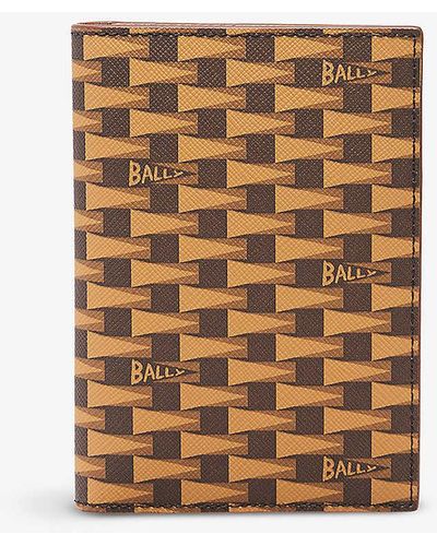 Bally Pennant monogram-pattern Card Holder - Brown