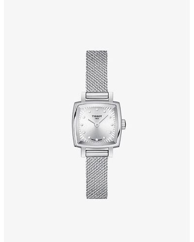 Tissot T0581091103600 Lovely Square Stainless-steel And 0.03 Single-cut Diamond Quartz Watch - Metallic