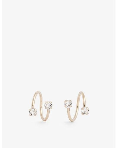 Justine Clenquet Maxine 24ct Yellow Gold-plated Brass Earrings - Natural
