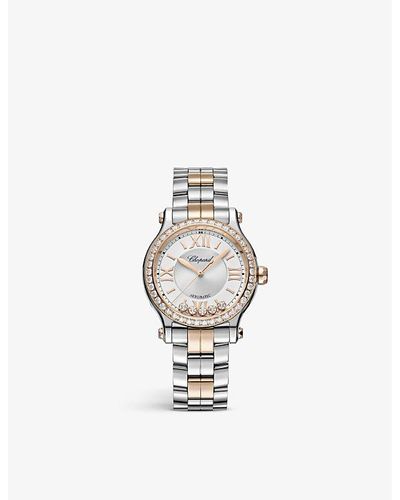 Chopard Happy Sport 278608-6004 18ct Rose-gold, Stainless Steel And Diamond Automatic Watch - Metallic