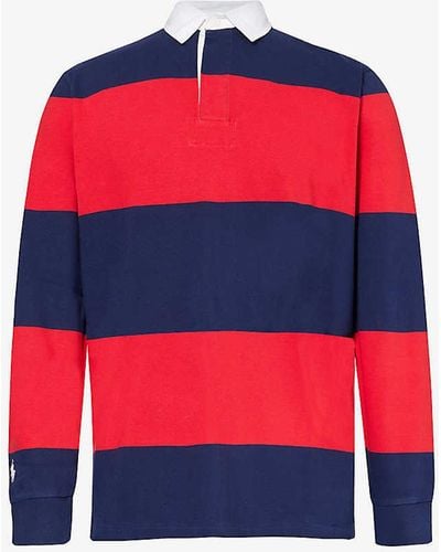 Polo Ralph Lauren Brand-embroidered Striped Cotton-knit Shirt Xx