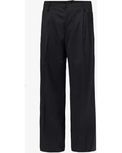 Vivienne Westwood Raf Straight-leg Mid-rise Wool Trousers - Black