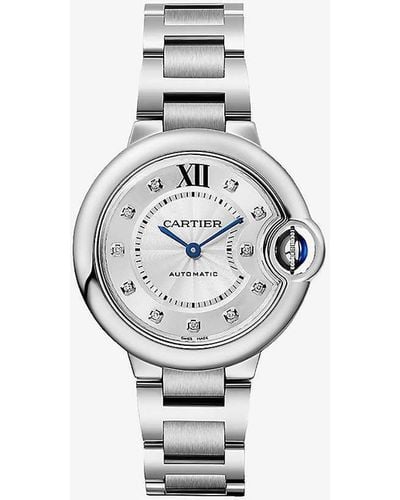 Cartier Crw4bb0021 Ballon Bleu De And 0.05ct Diamond Mechanical Watch - White