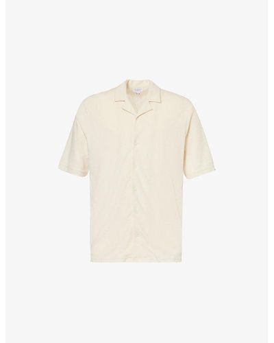 Sunspel Camp-collar Regular-fit Toweling Cotton Shirt X - Natural