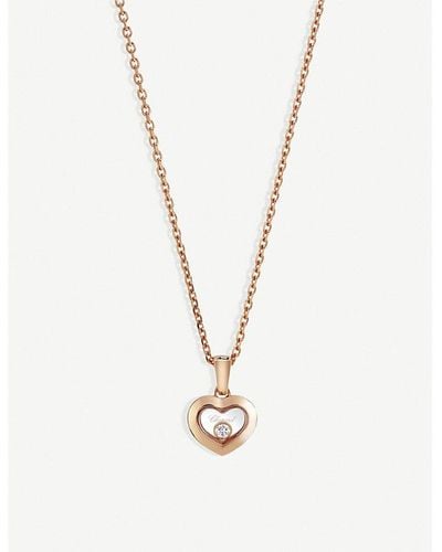 Chopard Happy Diamonds Icons 18ct Rose-gold And Diamond Pendant - Metallic