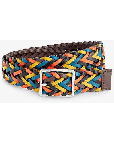 Paul Smith Braided Leather Belt - Brown