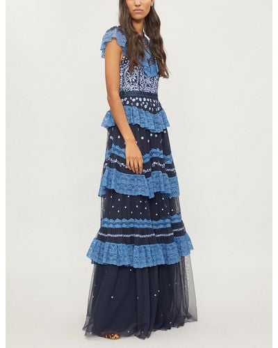 Needle & Thread Astra Gown - Blue