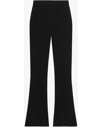 Ted Baker Belenah Slim-fit High-rise Stretch-cotton Trousers - Black