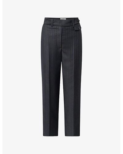 Lovechild 1979 Coppola Straight-leg High-rise Stretch Woven-twill Pants - Blue