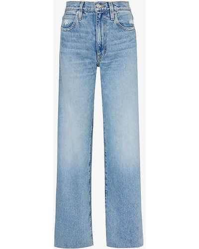 SLVRLAKE Denim Grace Wide-leg Mid-rise Jeans - Blue
