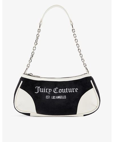 Juicy Couture, Bags, Adorable Mini Juicy Couture Speedy Black Beige  Satchel Crossbody Bag Nwt