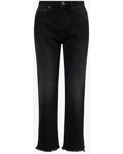 Totême Straight-leg Mid-rise Organic-cotton Jeans - Black