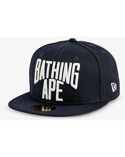 A Bathing Ape Vy X New Era 59fifty Brand-embroidered Cotton-twill Cap - Blue