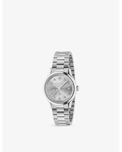 Gucci Ya1265031 G-timeless Stainless-steel Quartz Watch - Metallic