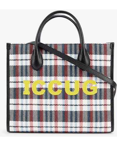 Gucci Iccug Canvas And Leather Tote Bag - Multicolour