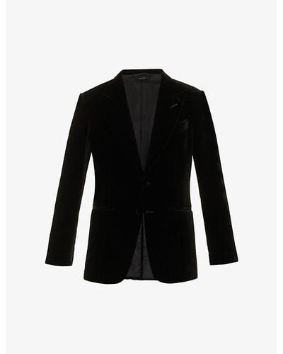 Tom Ford Shelton Notched-lapel Regular-fit Velvet Tuxedo Jacket - Black