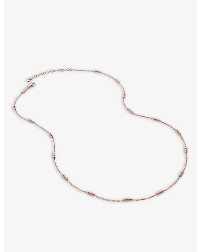 Monica Vinader Triple-beaded 18ct Recycled -plated Vermeil Sterling-silver Choker Necklace - Metallic